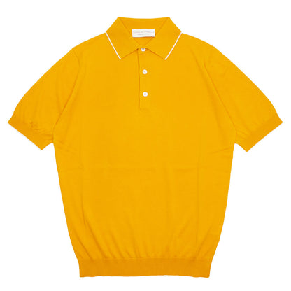FILIPPO DE LAURENTIIS（フィリッポ デ ローレンティス）ハイゲージ コットン ニット ポロシャツ【オレンジ】国内正規品