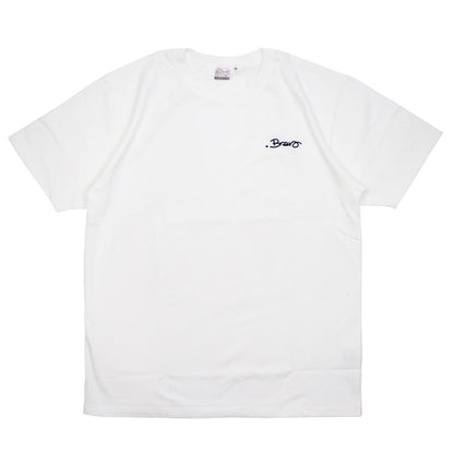 dotBravo（ドットブラーボ）ワンポイント ヘビーオンス クルーネック Tシャツ【ホワイト】国内正規品