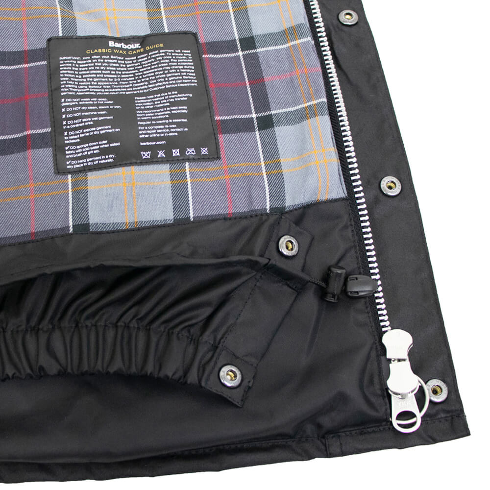 Barbour（バブアー）TRANSPORT WAX / トランスポートワックス MWX1678 ショート丈 オイルド ジャケット ガーメント付【ブラック】国内正規品