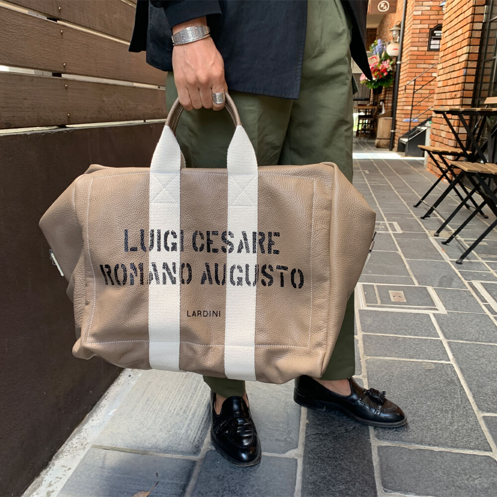 LARDINI（ラルディーニ）ボストンバッグ LARDINI AVIATOR'S KIT BAG【トープ】