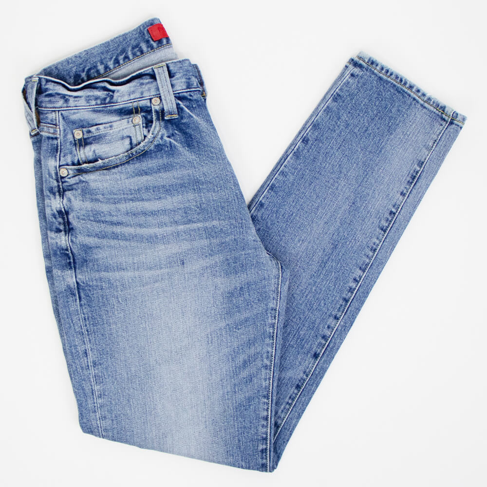 RED CARD TOKYO（レッドカードトウキョウ）Rhythm Slim Tapered リズム スリムテーパード ストレッチ デニム【Vintage Light / ライトインディゴブルー】国内正規品