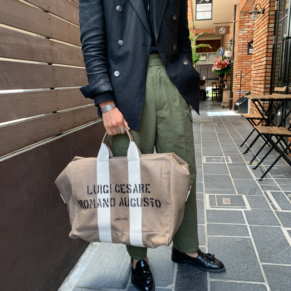 LARDINI（ラルディーニ）ボストンバッグ LARDINI AVIATOR'S KIT BAG【トープ】