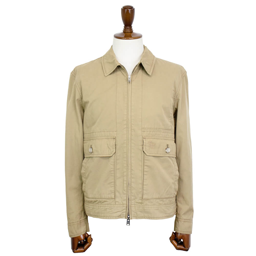 【美品】WOOLRICH ウールリッチ　ブルゾン　ベージュ　スタジャン　S WOOLRICH（ウールリッチ）CREW BOMBER ブルゾン【ベージュ】 – Giotto