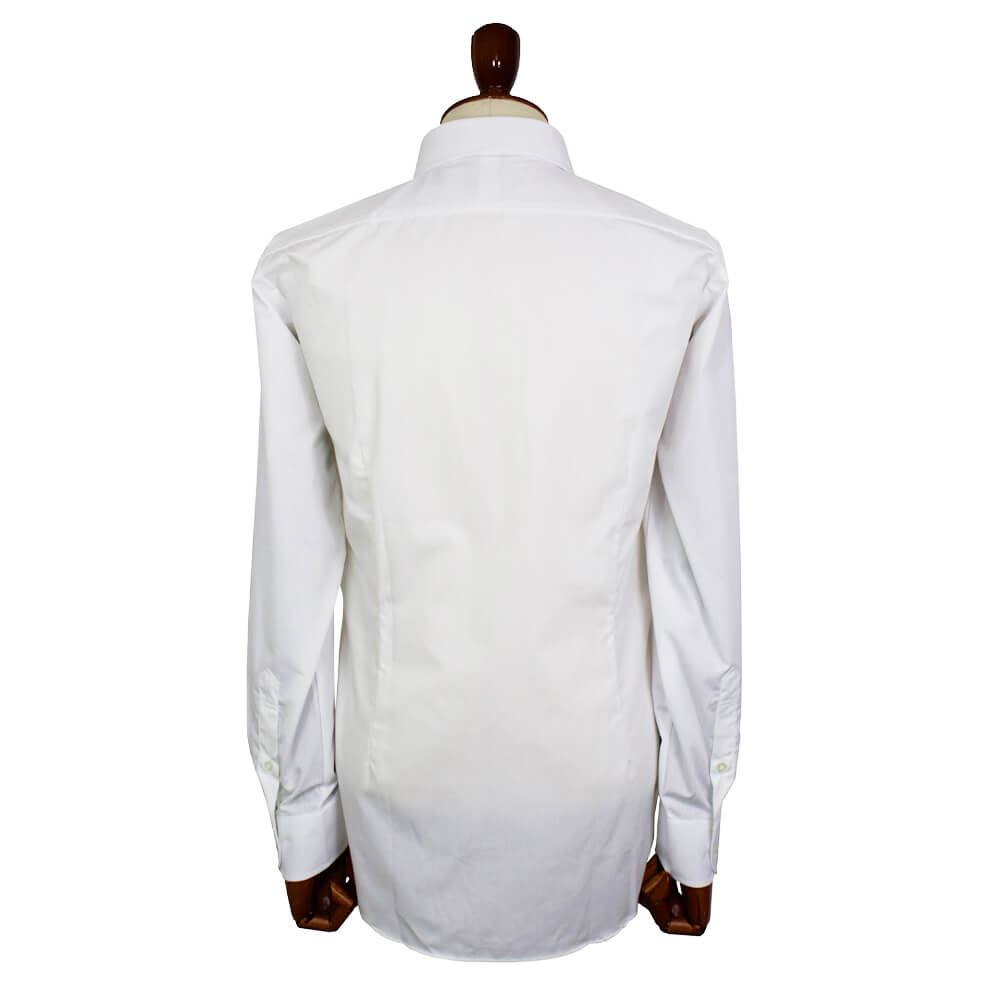 BRUNO（ブルーノ）セミワイドカラー ブロード ドレス シャツ 形態安定加工【ホワイト】