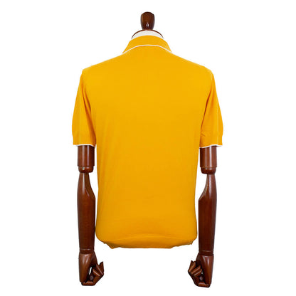 FILIPPO DE LAURENTIIS（フィリッポ デ ローレンティス）ハイゲージ コットン ニット ポロシャツ【オレンジ】国内正規品