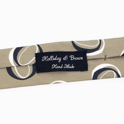 HOLLIDAY&BROWN（ホリデーアンドブラウン）ハンドメイド シルク タイ【ベージュ】国内正規品