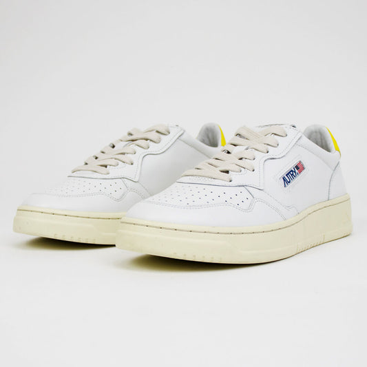 AUTRY（オートリー）MEDALIST メダリスト ローカット レザー スニーカー AULM-LL30【ホワイト×イエロー】国内正規品