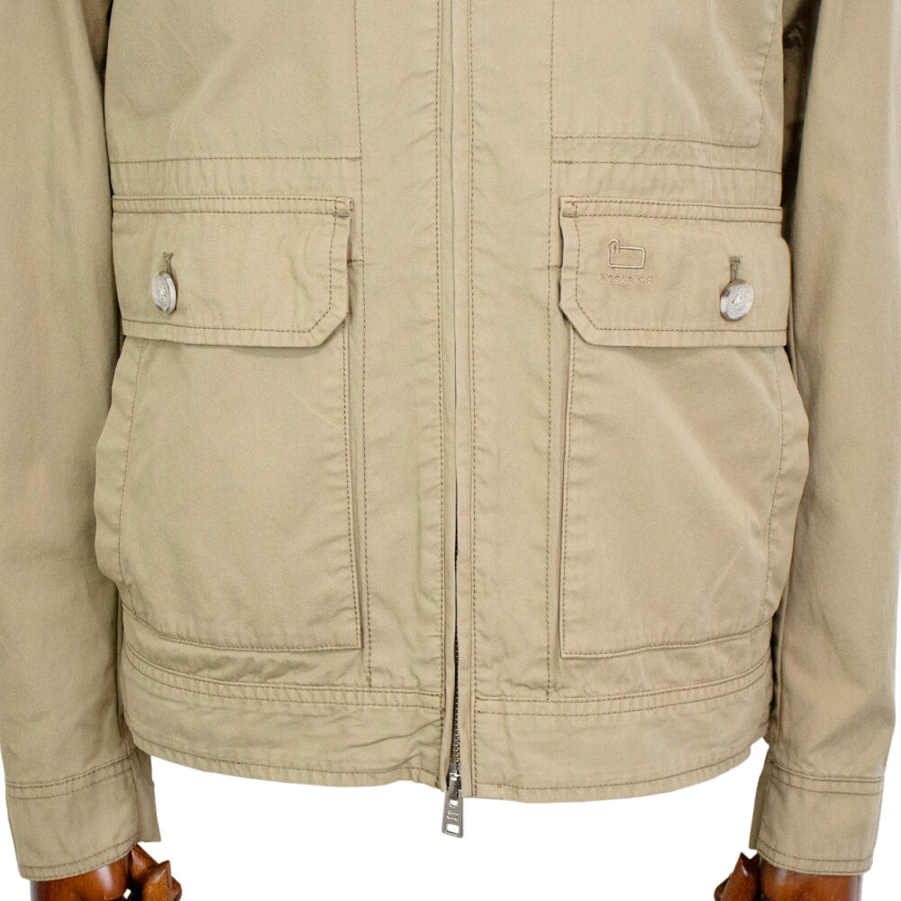 【美品】WOOLRICH ウールリッチ　ブルゾン　ベージュ　スタジャン　S 美品】WOOLRICH ウールリッチ ブルゾン ベージュ スタジャン S - メルカリ