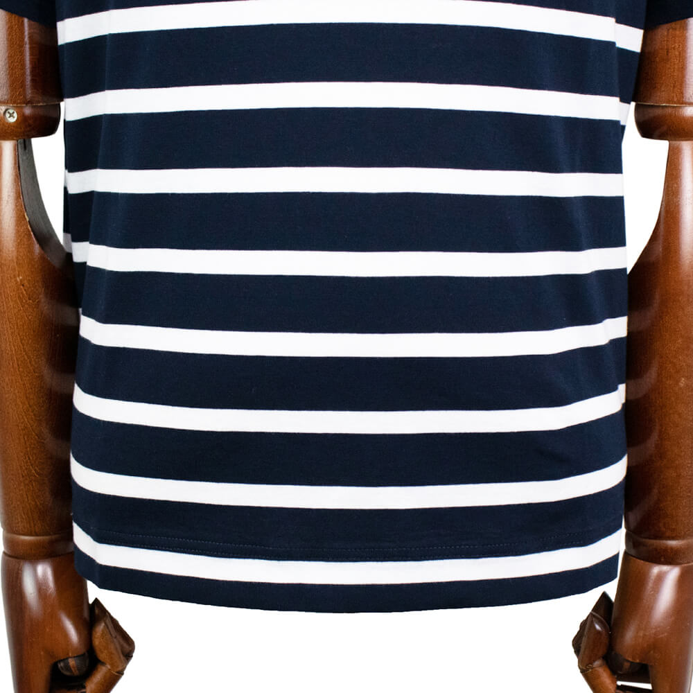 CIRCOLO 1901（チルコロ 1901）ボーダー柄 ストレッチ コットン Tシャツ【ネイビー×ホワイト】国内正規品