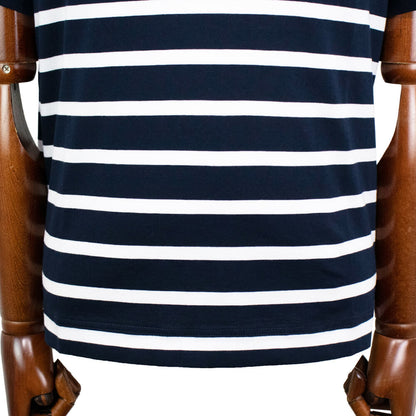 CIRCOLO 1901（チルコロ 1901）ボーダー柄 ストレッチ コットン Tシャツ【ネイビー×ホワイト】国内正規品