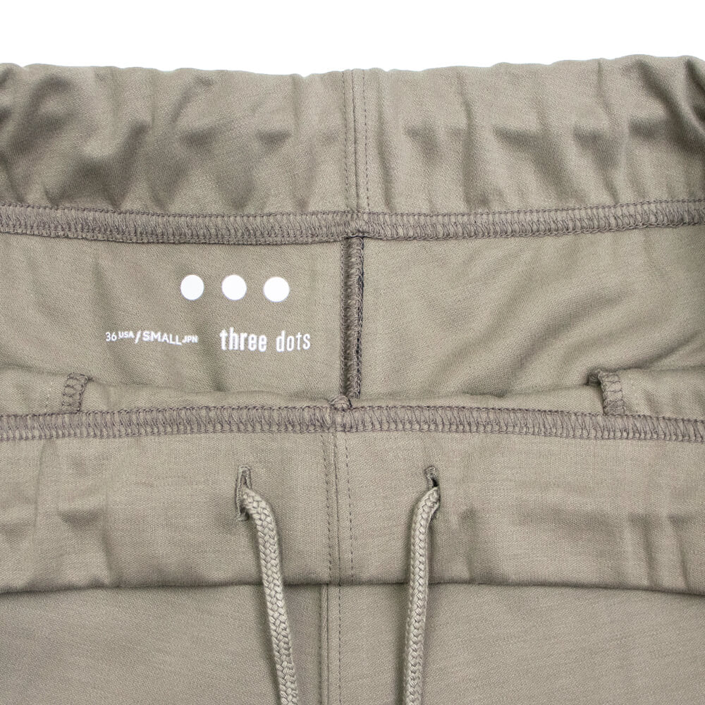 three dots（スリードッツ）コットン ショート パンツ【カーキ】国内正規品