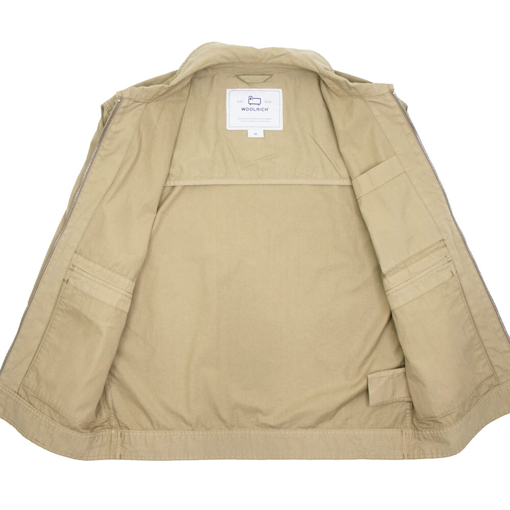 【美品】WOOLRICH ウールリッチ　ブルゾン　ベージュ　スタジャン　S WOOLRICH（ウールリッチ）CREW BOMBER ブルゾン【ベージュ】 – Giotto