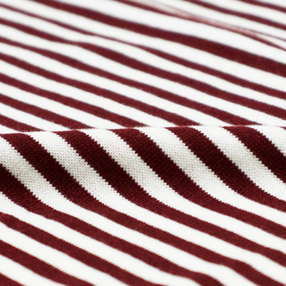 FILIPPO DE LAURENTIIS（フィリッポ デ ローレンティス）ボーダー柄 ハイゲージ コットン ニット Tシャツ【ホワイト×テラコッタ】国内正規品