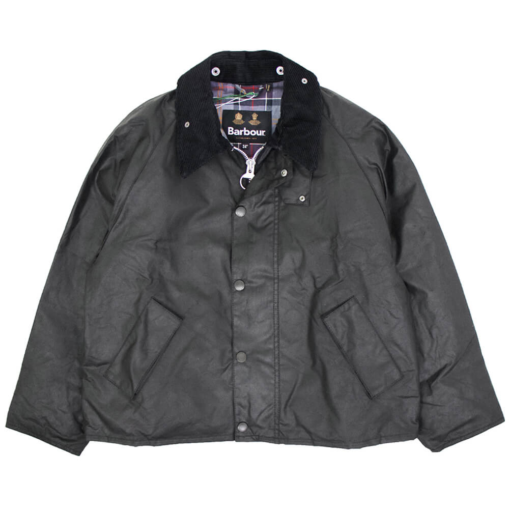 Barbour（バブアー）TRANSPORT WAX / トランスポートワックス MWX1678 ショート丈 オイルド ジャケット ガーメント付【ブラック】国内正規品