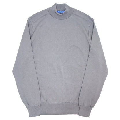 Blu Bre（ブルブレ）コットンモックネック ロングスリーブ  ハイゲージ ニット【グレー】国内正規品