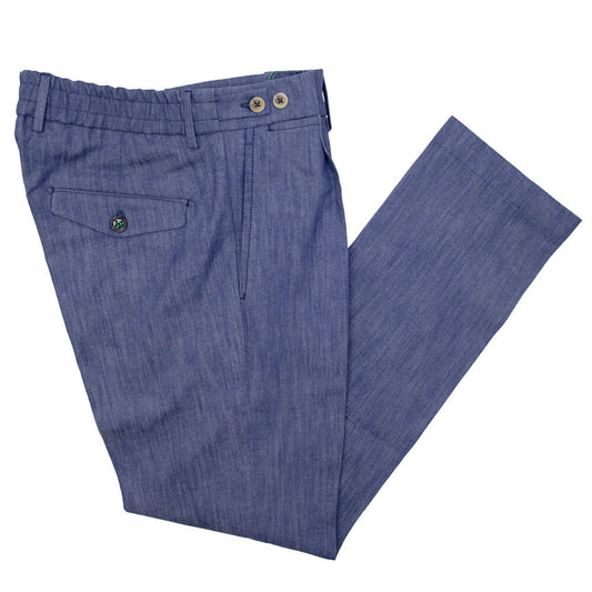 BERWICH（ベルウィッチ）BERTO / ベルト 1プリーツ ストレッチ パンツ TS1535X【ブルー】国内正規品