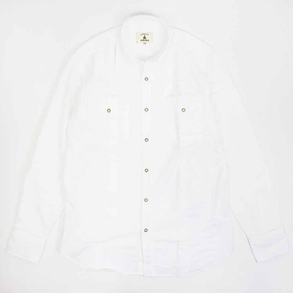 GUY ROVER × FORTELA（ギローバー × フォルテラ）LOS ANGELES ロサンゼルス デニム ウエスタン シャツ【ホワイト】国内正規品