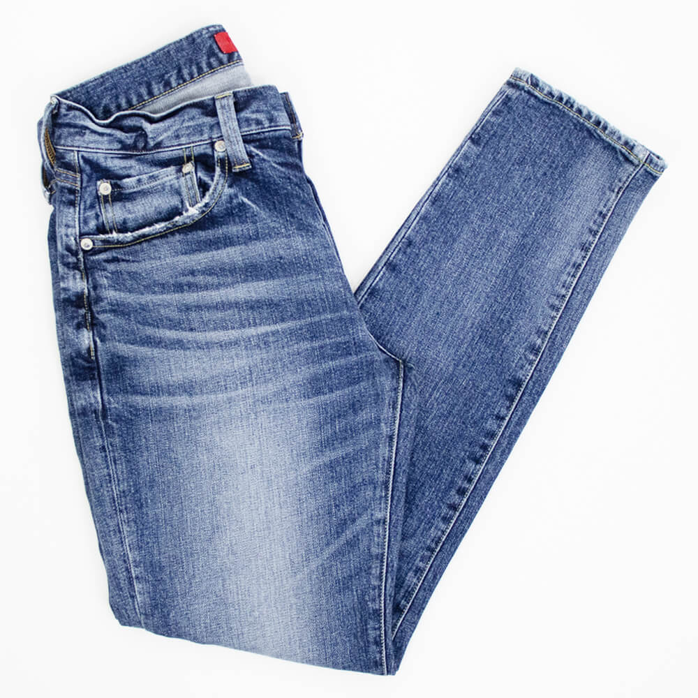 RED CARD TOKYO（レッドカードトウキョウ）Rhythm Slim Tapered リズム スリムテーパード ストレッチ デニム【Vintage Mid / インディゴブルー】国内正規品