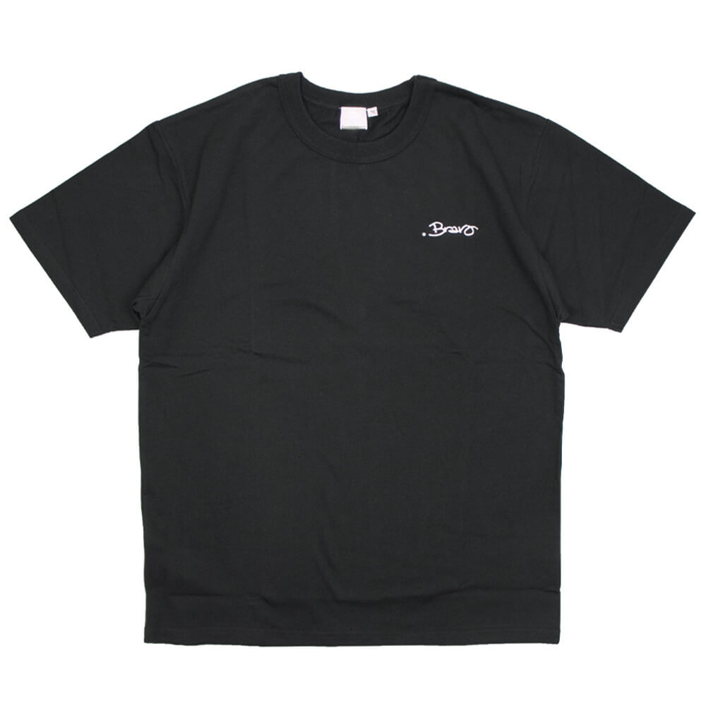 dotBravo（ドットブラーボ）ワンポイント ヘビーオンス クルーネック Tシャツ【ブラック】国内正規品