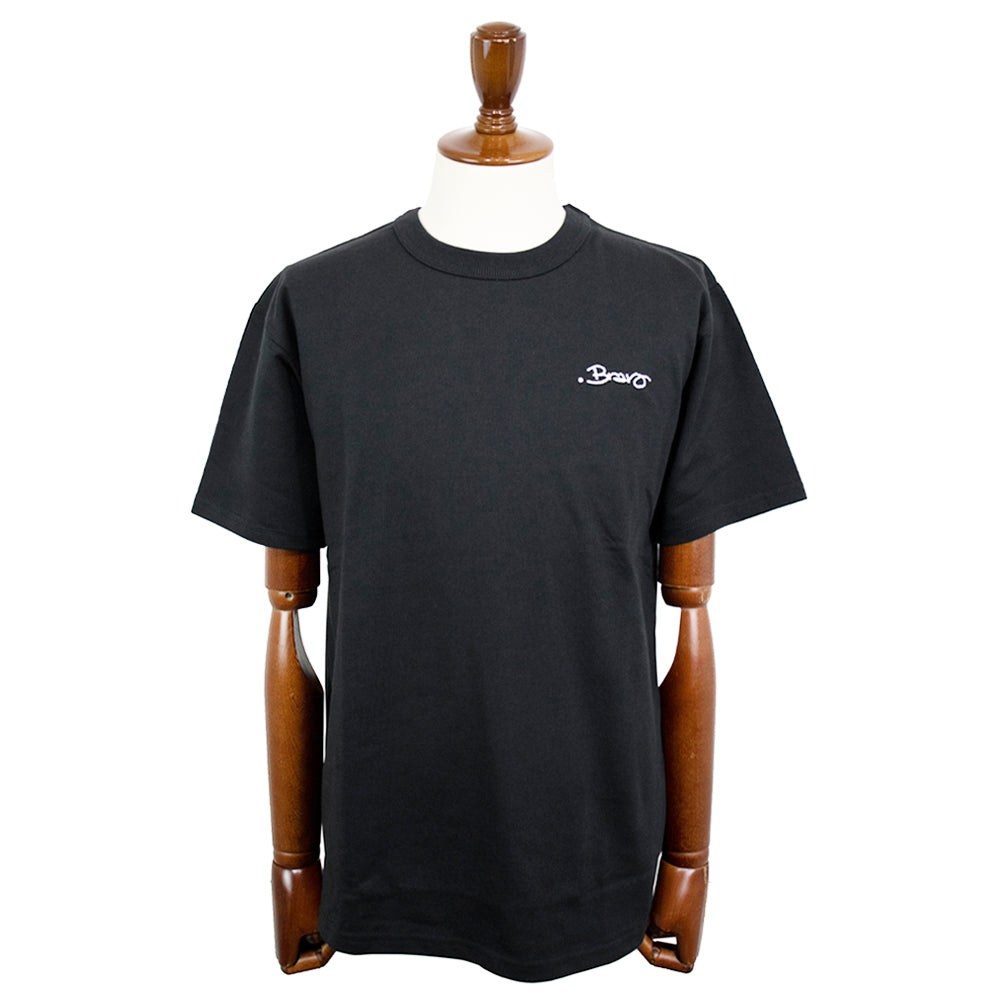dotBravo（ドットブラーボ）ワンポイント ヘビーオンス クルーネック Tシャツ【ブラック】国内正規品