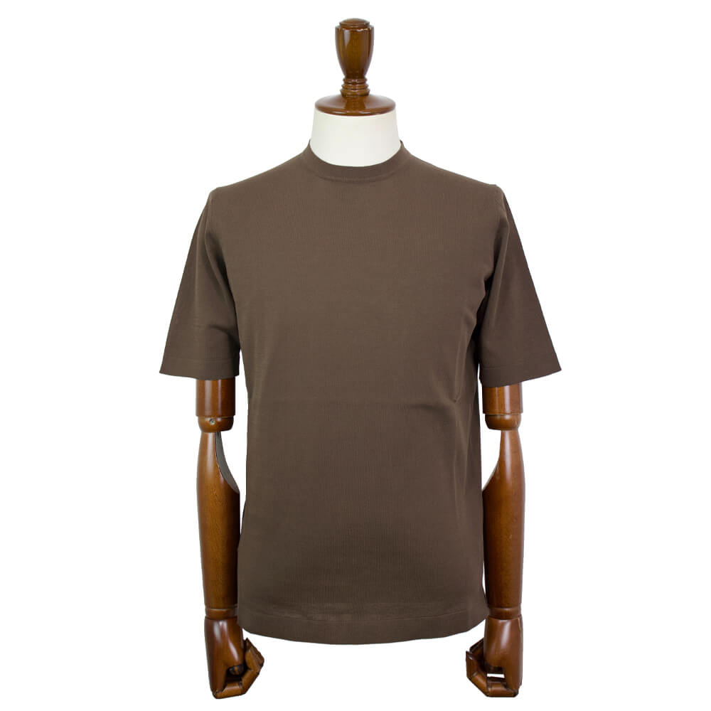 FILIPPO DE LAURENTIIS（フィリッポ デ ローレンティス）ニットTシャツ【ブラウン】