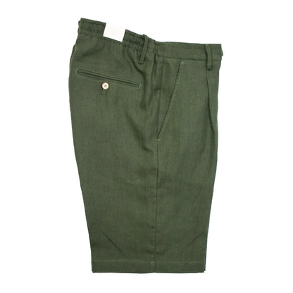 BRIGLIA 1949（ブリリア 1949）1プリーツ ドローコード リネン ショートパンツ【ミリタリー】国内正規品