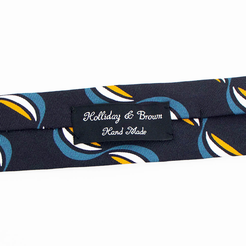 HOLLIDAY&BROWN（ホリデーアンドブラウン）ハンドメイド シルク タイ【ダークネイビー】国内正規品