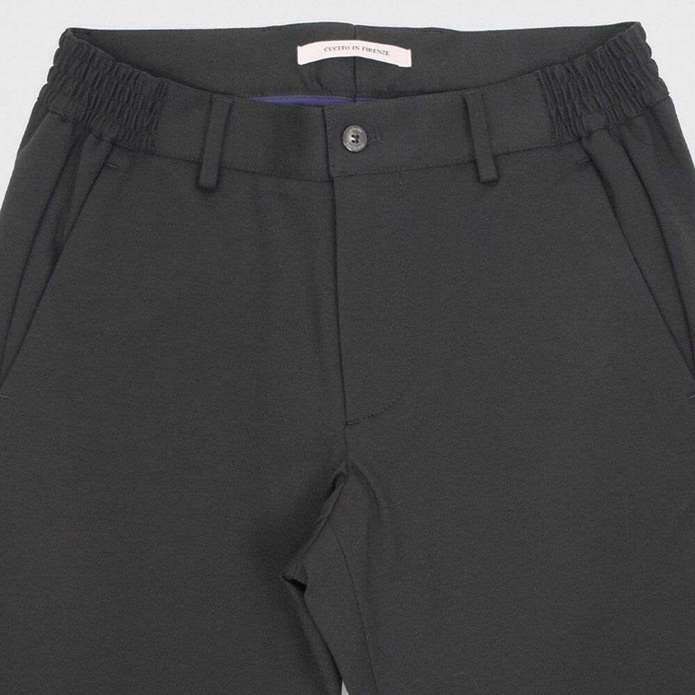 giabsarchivio（ジャブスアルキヴィオ）GIORGIONE ジョルジオーネ スタンダード ジャージー リブ パンツ【ブラック】国内正規品