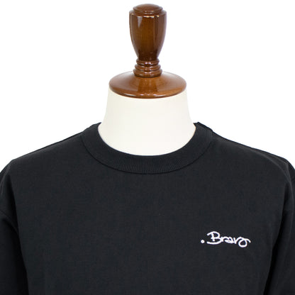 dotBravo（ドットブラーボ）ワンポイント ヘビーオンス クルーネック Tシャツ【ブラック】国内正規品