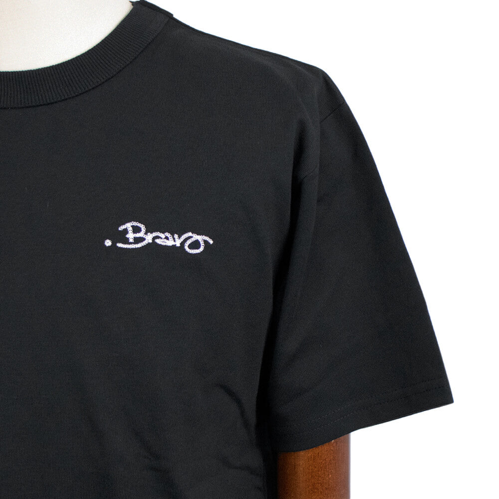 dotBravo（ドットブラーボ）ワンポイント ヘビーオンス クルーネック Tシャツ【ブラック】国内正規品
