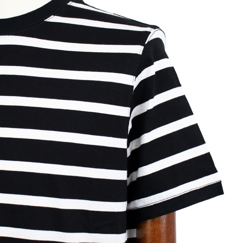 CIRCOLO 1901（チルコロ 1901）ボーダー柄 ストレッチ コットン Tシャツ【ブラック×ホワイト】国内正規品