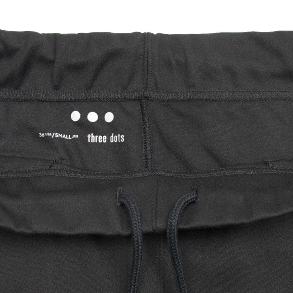 three dots（スリードッツ）コットン ショート パンツ【ブラック】国内正規品