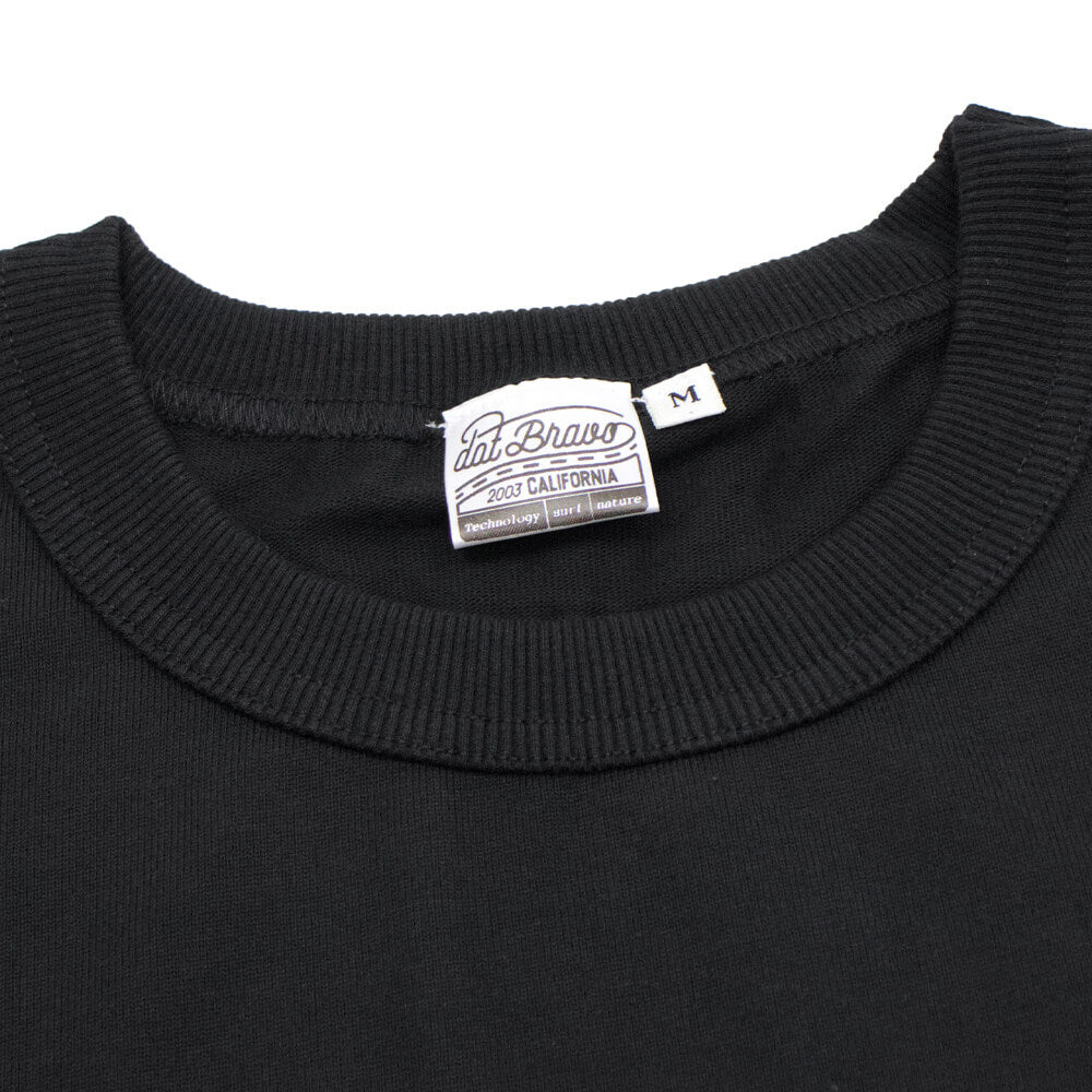 dotBravo（ドットブラーボ）ワンポイント ヘビーオンス クルーネック Tシャツ【ブラック】国内正規品