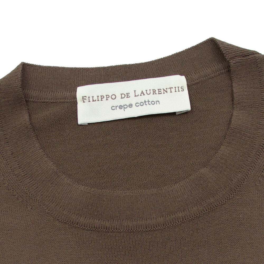 FILIPPO DE LAURENTIIS（フィリッポ デ ローレンティス）ニットTシャツ【ブラウン】