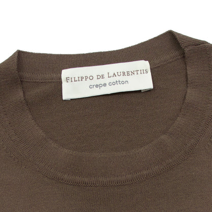 FILIPPO DE LAURENTIIS（フィリッポ デ ローレンティス）ニットTシャツ【ブラウン】