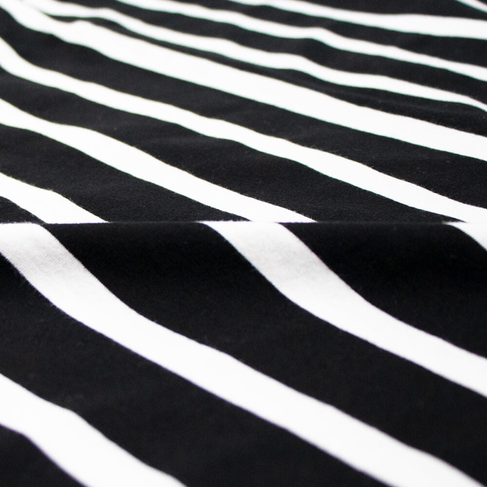 CIRCOLO 1901（チルコロ 1901）ボーダー柄 ストレッチ コットン Tシャツ【ブラック×ホワイト】国内正規品