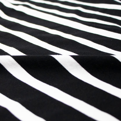 CIRCOLO 1901（チルコロ 1901）ボーダー柄 ストレッチ コットン Tシャツ【ブラック×ホワイト】国内正規品