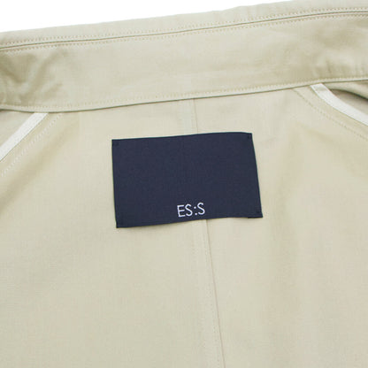 ES:S（エス）コットン ギャバジン ステンカラーコート【ベージュ】国内正規品