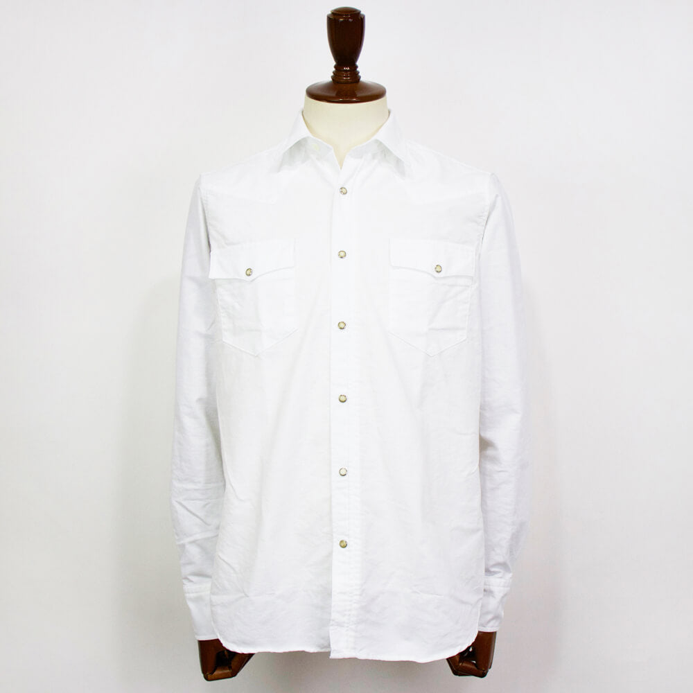 GUY ROVER × FORTELA（ギローバー × フォルテラ）LOS ANGELES ロサンゼルス デニム ウエスタン シャツ【ホワイト】国内正規品