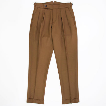 BERWICH（ベルウィッチ）SCOTCH / スコッチ VB8996 2プリーツ アジャスター付き ウール パンツ【ブロンズ】国内正規品