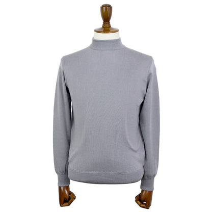 Blu Bre（ブルブレ）コットンモックネック ロングスリーブ  ハイゲージ ニット【グレー】国内正規品