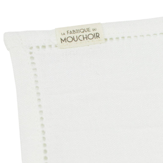 LA FABRIQUE DU MOUCHOIR（ラ ファブリーク デュ ムショワール）リネン ハンカチーフ【エクリュ】国内正規品