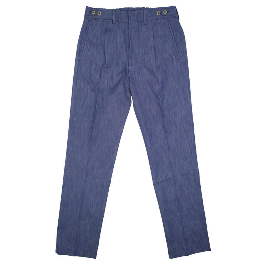 BERWICH（ベルウィッチ）BERTO / ベルト 1プリーツ ストレッチ パンツ TS1535X【ブルー】国内正規品