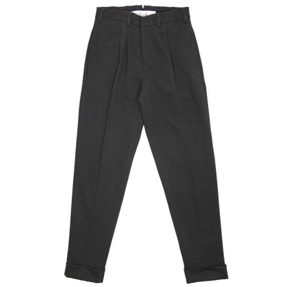 BORELIO（ボレリオ）ワンプリーツ テーパード パンツ スラックス【チャコールグレー】国内正規品