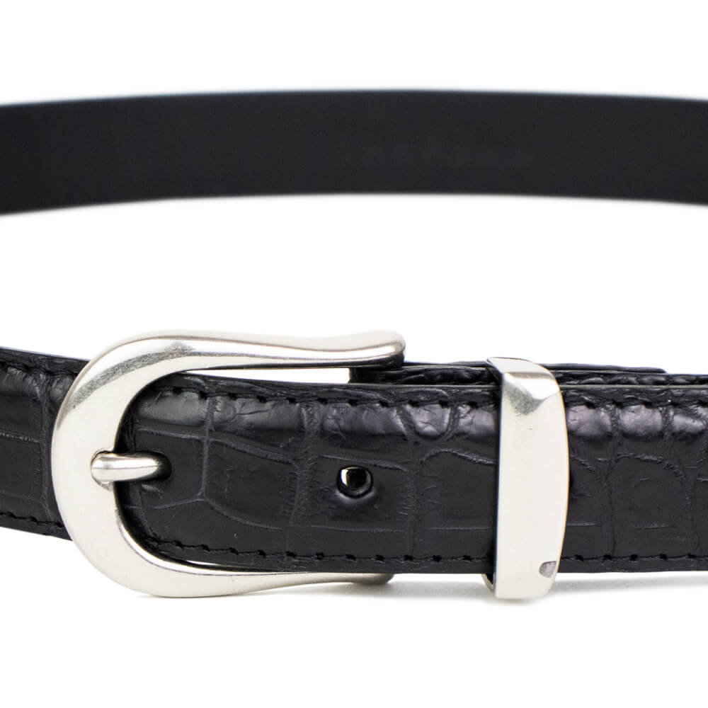 THE SOLE（ザソール）クロコダイル ブラック プンターレベルト【ブラック】