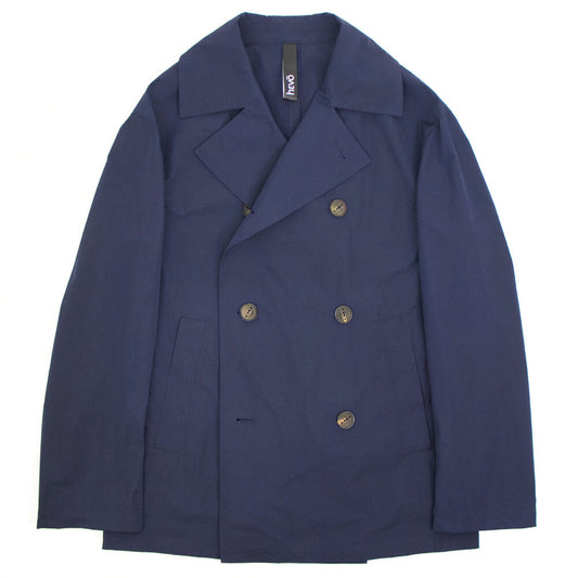 hevo（イーヴォ）TRANI トラーニ ポリエステル コットン ショート丈 ピーコート / ピージャケット【ネイビー】国内正規品