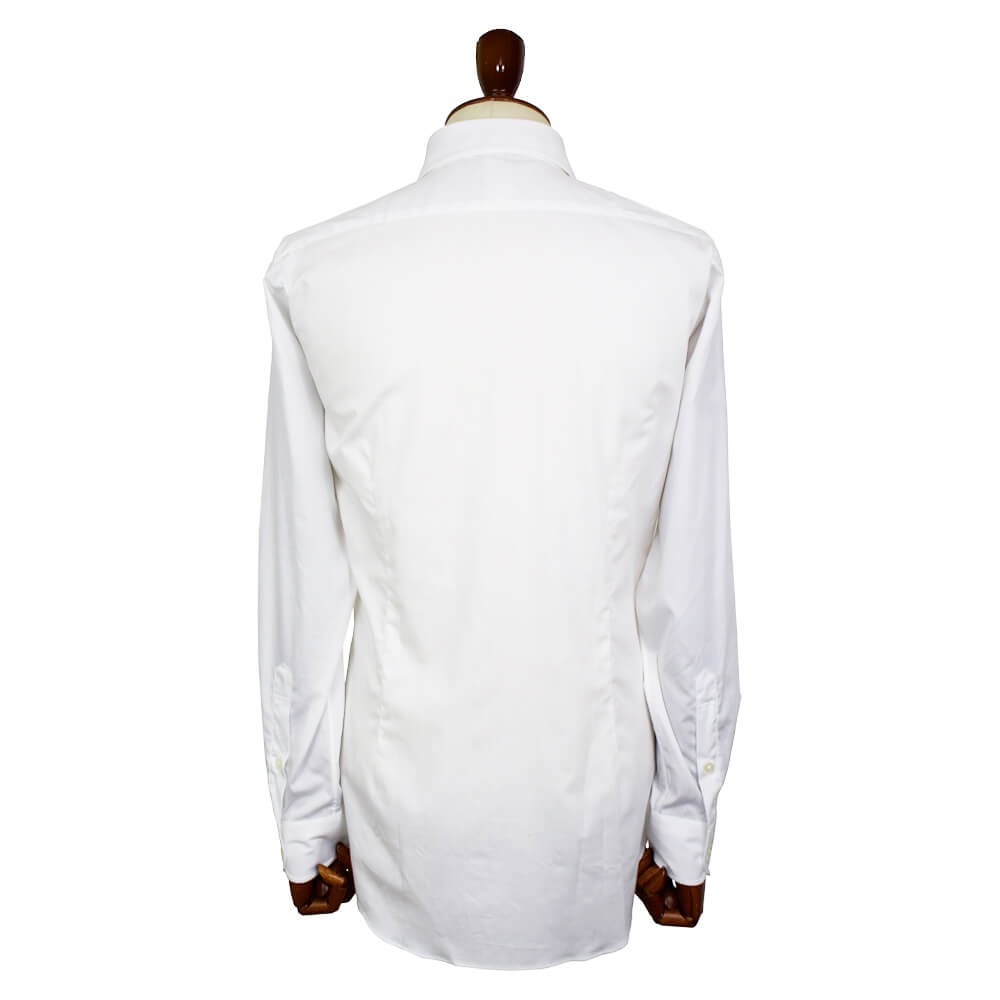 BRUNO（ブルーノ）セミワイドカラー ブロード ドレス シャツ【ホワイト】