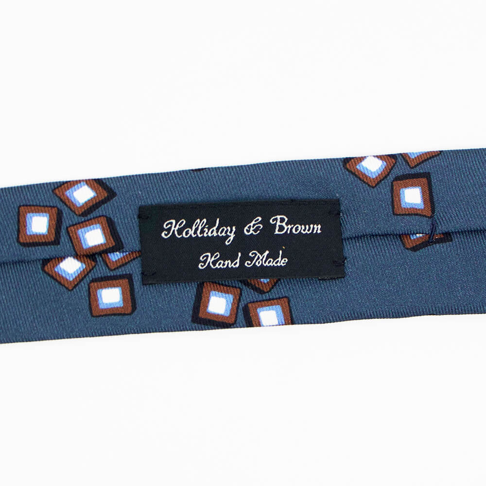 HOLLIDAY&BROWN（ホリデーアンドブラウン）ハンドメイド シルク タイ【ブルーグリーン系】国内正規品