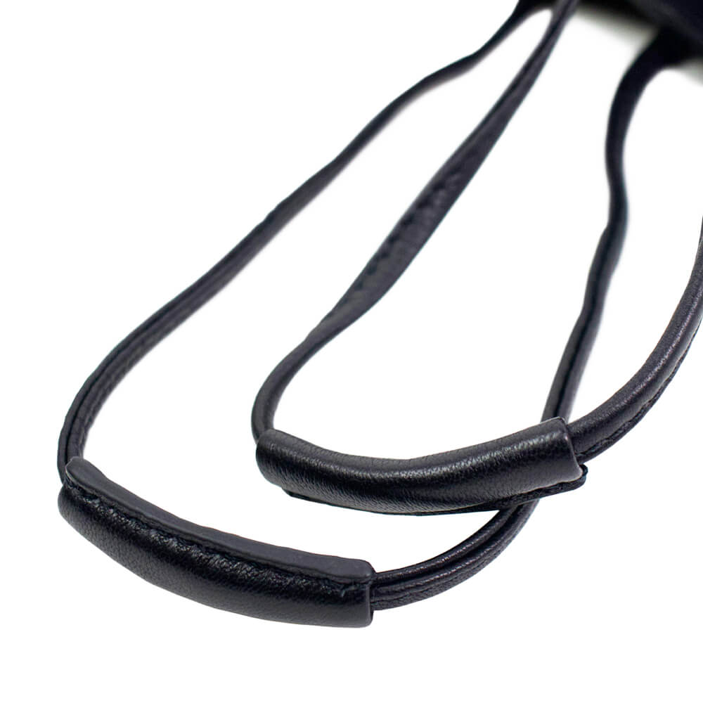 FATTORIA del CUOIO（ファットリアデルクオーイオ）イントレチャート 巾着 レザーバッグ【ブラック】国内正規品