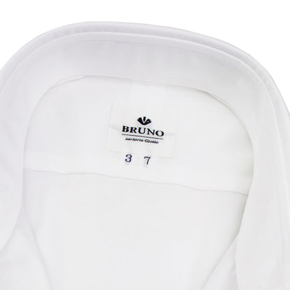 BRUNO（ブルーノ）セミワイドカラー ブロード ドレス シャツ【ホワイト】